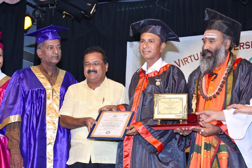 Hon. Doctorate Degree to Bro. BK Mahendra, Bengaluru
